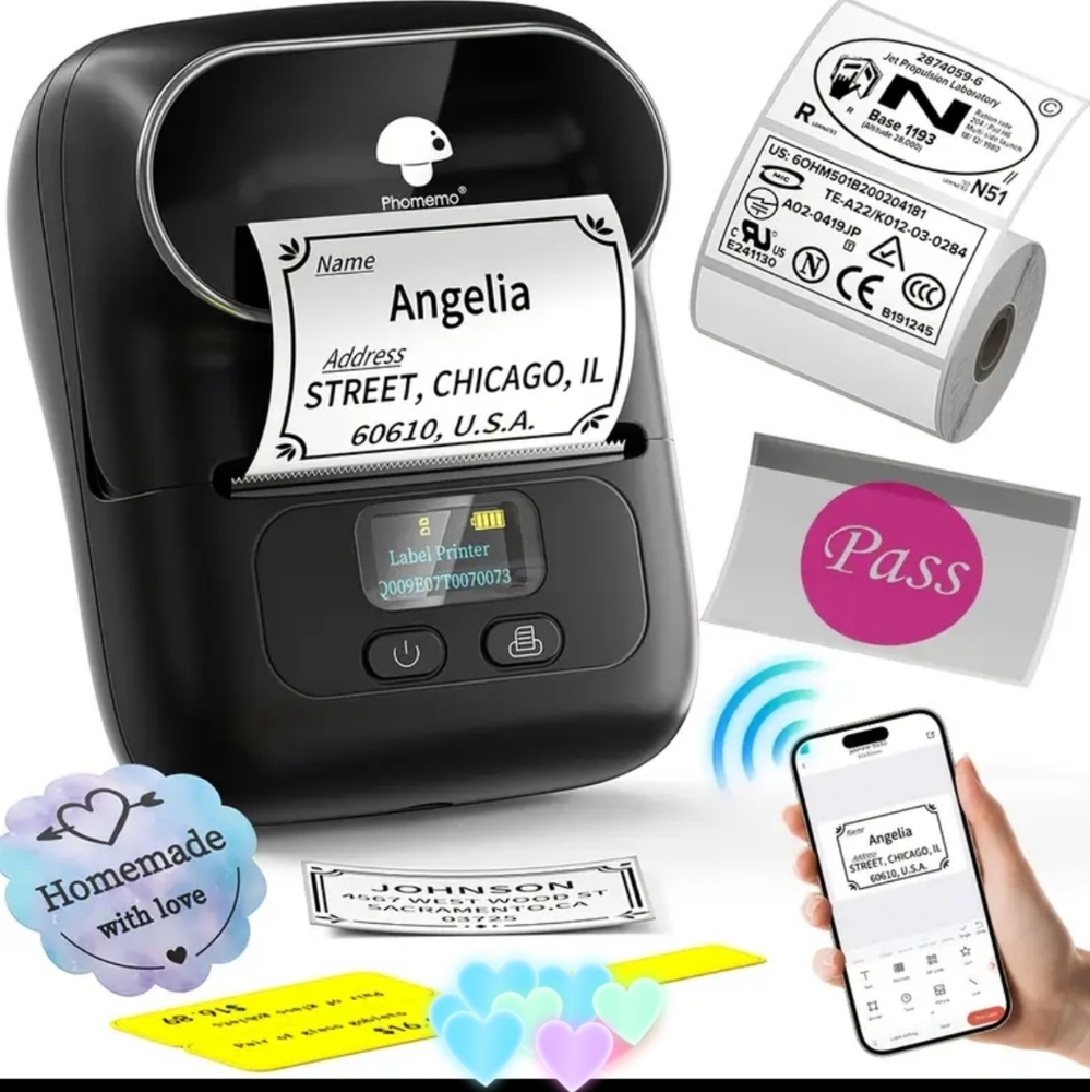 M110 Phomemo Portable Thermal  Printer Label Maker